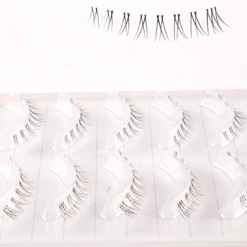 LASGOOS Lower Lash False Eyelashes 5 Pairs Clear Band