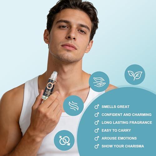 NQJYXZP Men's Pheromone Infused Roll-On Perfume - Long-Lasting Attraction