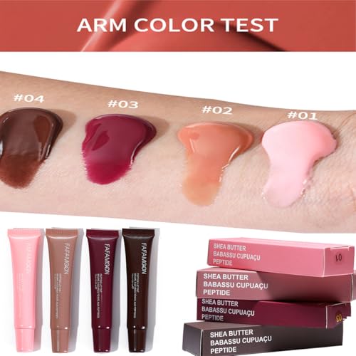 Baorder 4-Color Hydrating Lip Gloss Set with High Shine