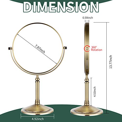 Nicesail 8" Tabletop Makeup Mirror - Double-Sided 1X/10X Magnifying