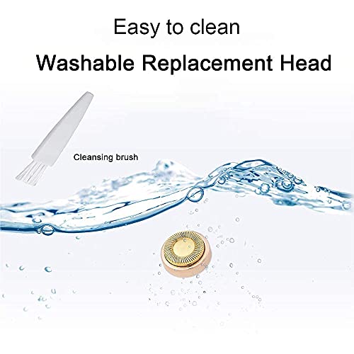 Facial Hair Remover Replacement Heads - Generation 1 2-Pack for Flawless Finishing Touch, 18K Rose Gold