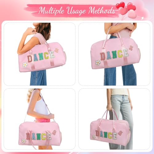 KUIRAN Dance Bag Set for Girls - 2PCS Ballet & Cheer Bags with Shoe Compartment