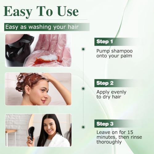GRYFOX Black Hair Dye Shampoo - 100% Gray Coverage in 15 Minutes