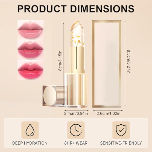 Color Changing Lipstick with Gold Leaf & Hydrating Formula