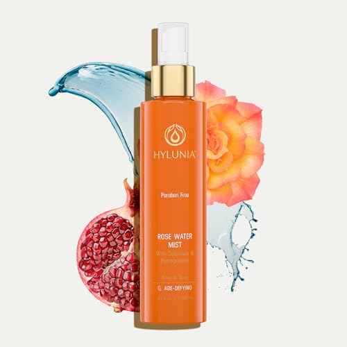 Hylunia Rose Water Mist - 5.1 fl oz - Calendula and Pomegranate - Natural Vegan Skin Repair