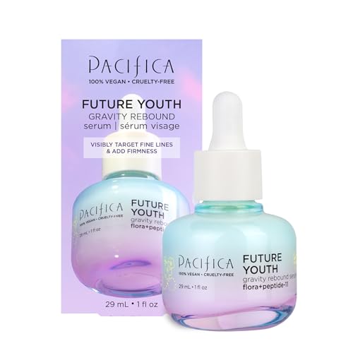 Pacifica Beauty Future Youth Gravity Rebound Serum, Skincare, Gel Serum, Fine Lines, Wrinkles, Anti Aging, Lightweight, Peptide Serum For Face, For Aging and All Skin Types, Vegan, 1 fl oz (1 Count)