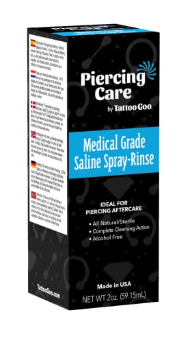 Tattoo Goo Saline Spray for Piercings & Tattoos 2 oz