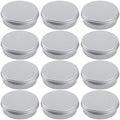 12 Pack 2 Oz Aluminum Tin Jars with Screw Lids for Cosmetics