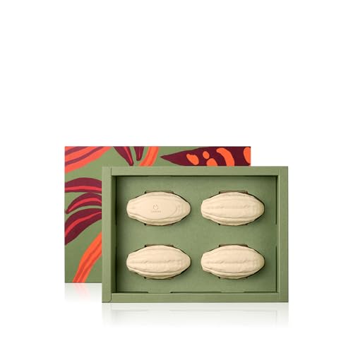 Natura - Cacau Bar Soap Set - Moisturizing Cocoa Butter Soap for Dry Skin ? Rich Creamy Lather, Nourishing & Vegan Body Cleanser ? Brazilian Natural Bath Soap, 4 Pack - 3.5 oz Each (100g)