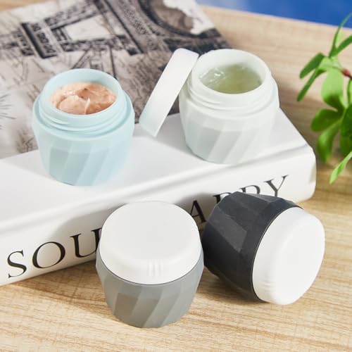 Silevoler Travel Containers for Toiletries - 4 Pack Silicone Jars