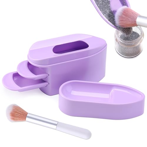 2-in-1 Dip Powder Recycling Tray System with Brush for DIY Nail Art