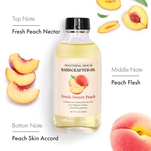 Peach Body Oil with Almond & Jojoba - 4 fl oz