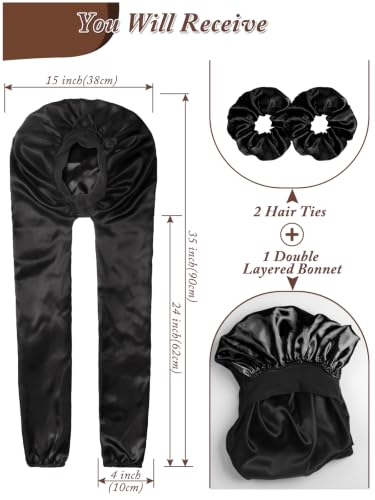 Satin Pantyhose Bonnet for Long Hair & Braids - Heniho