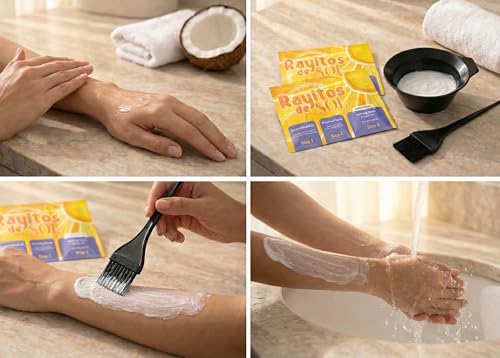 Body Hair Bleach Kit with Coconut Oil & Peroxide Vol 30