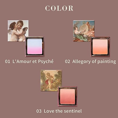 MilleFée Angel Gradation Blushes 5g Lone Wear Shimmer Millefee Powder Palette for Beauty Cheek