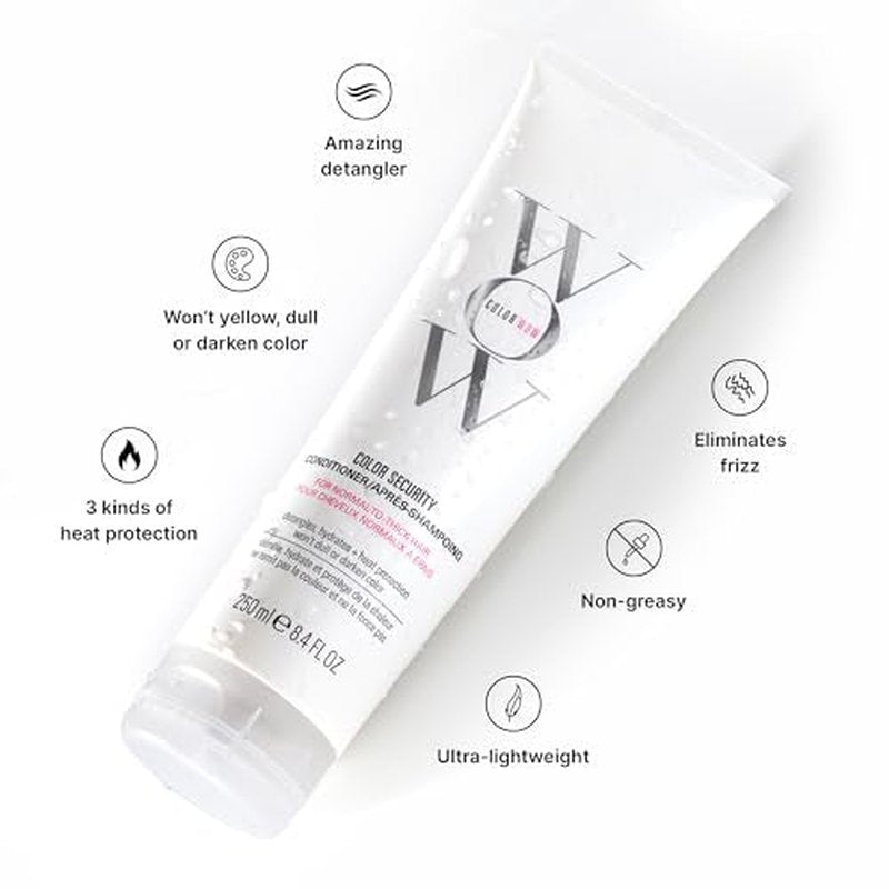 COLOR WOW Color Security Conditioner Normal to Thick ? Rich hydration for thick, coarse, curly hair; detangles, nourishes + adds shine with Avocado Oil; color safe; heat protection