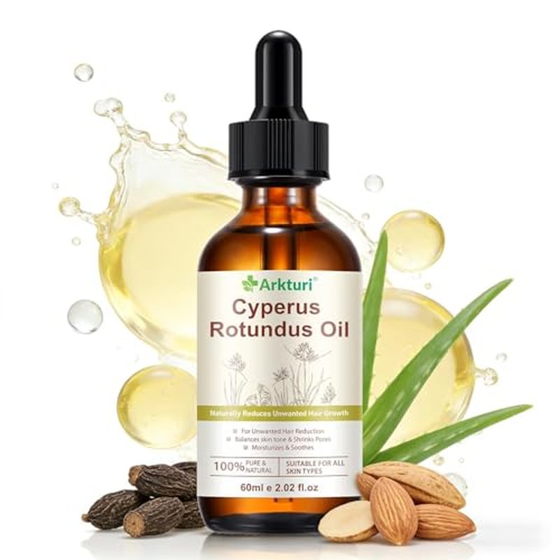 Cyperus Rotundus Oil, Natural Cyperus Rotundus Oil for Hair Removal, Helps Reduce Unwanted Hair Growth, Balances Skin Tone, Minimizes Pores & Moisturizing, Suitable for All Skin Types (1PCS)