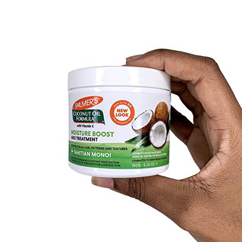 Palmer's Coconut Oil Formula Moisture Gro Hairdress Hair Cream, Restorative Leave In Conditioner to Minimize Breakage and Add Shine, 5.25 Ounce Jar