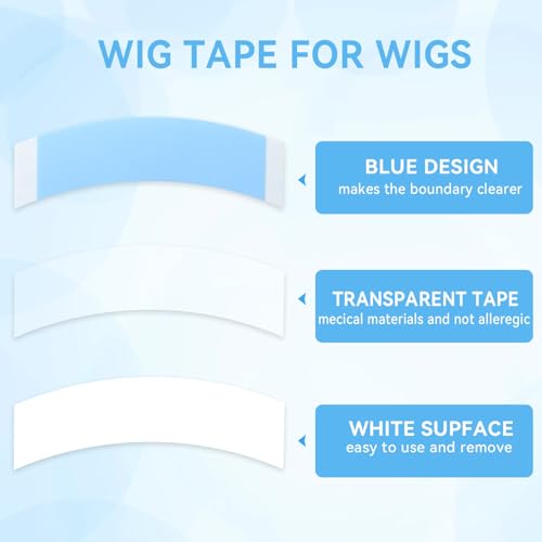 60Pcs Double Sided Wig Tape - Waterproof Lace Front Adhesive