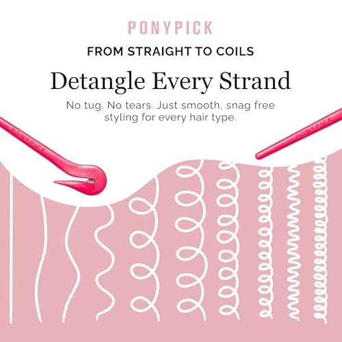 Hair Tie Cutter Tool with 3 Picks & 50 Clear Elastics