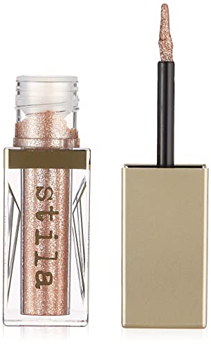 Stila Magnificent Metals Glitter And Glow Liquid Eye Shadow, Long Lasting Sparkle, Quick-Drying Eye Makeup, Lightweight Water Base, Kitten Karma - Mini Tip