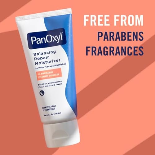 PanOxyl Before Bed Skincare Routine Bundle - Acne Foaming Wash Benzoyl Peroxide 10%, PM Overnight Spot Patches & PM Balancing Repair Moisturizer