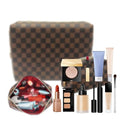Checkered Makeup Bag, 2 Pcs Portable Leather Cosmetic Bag, Travel Toiletry Bag for Women, PERFECT for Christmas, Birthdays, Valentine¡¯s Day