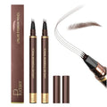 2 Pack Waterproof Eyebrow Pen with 4 Tip - Dark Brown