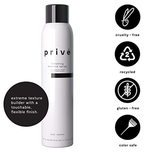 Prive Finishing Texture Spray for Hair – Texturizing Extreme Builder That Leaves a Flexible, Touchable Finish 6.1oz