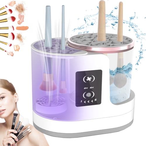 Electric Makeup Brush Cleaner & Dryer with 2/5 Hour Modes
