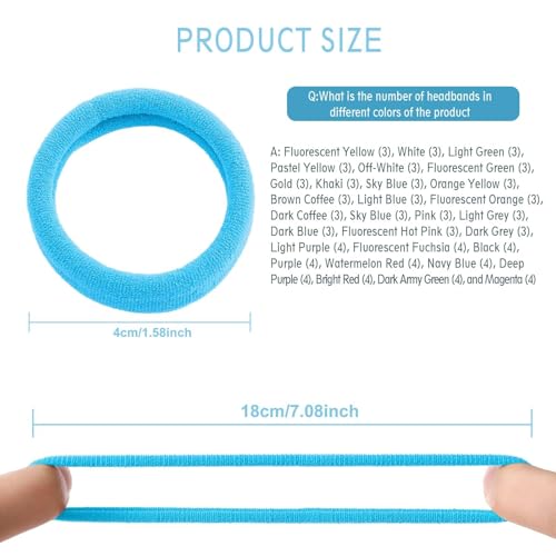 Bessrung 100PCS No-Crease Elastic Hair Ties - Durable Cotton Bands