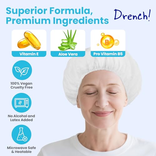 Drench No Water Hair Washing Cap 1 Ounce Pack of 18 Waterless Shampoo & Conditioner