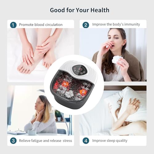 Closewave Foot Spa Bath Massager with Heat & Shiatsu Rollers