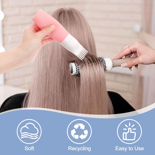 Silicone Hair Oil Applicator Bottle - Reusable 2-Pack for Hair Care & Coloring
