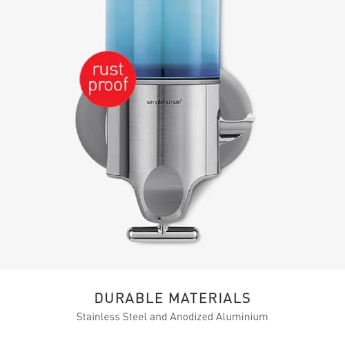 simplehuman Triple Wall Mount Shower Dispenser - 3 Pumps, Stainless Steel