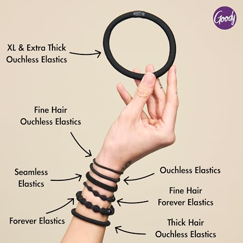 10 Pack Black Hair Elastics - Damage-Free, 3X Stronger, All Hair Types