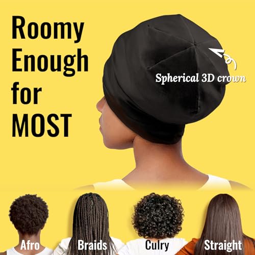 Satin Lined Sleep Bonnet for Curly Hair & Braids