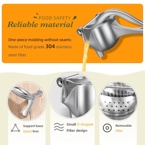 Heavy Duty Manual Juicer - 0.6L Aluminum Alloy Citrus Squeezer