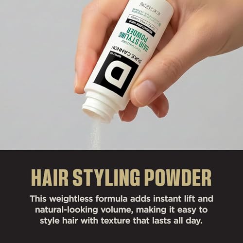 Duke Cannon Styling Powder for Men – Texturizing Powder 0.5 oz, Lightweight Hold