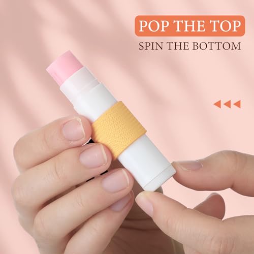 24 Pcs Bulk Mini Lip Balm Holders Elastic Lip Gloss Holders Keychain Lipstick Sleeves Portable Clip on for Lipsticks Keys Purse Lanyard