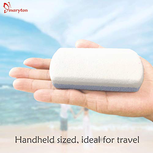 Maryton 2-Pack Glass Pumice Stone for Feet - Double Sided Callus Remover