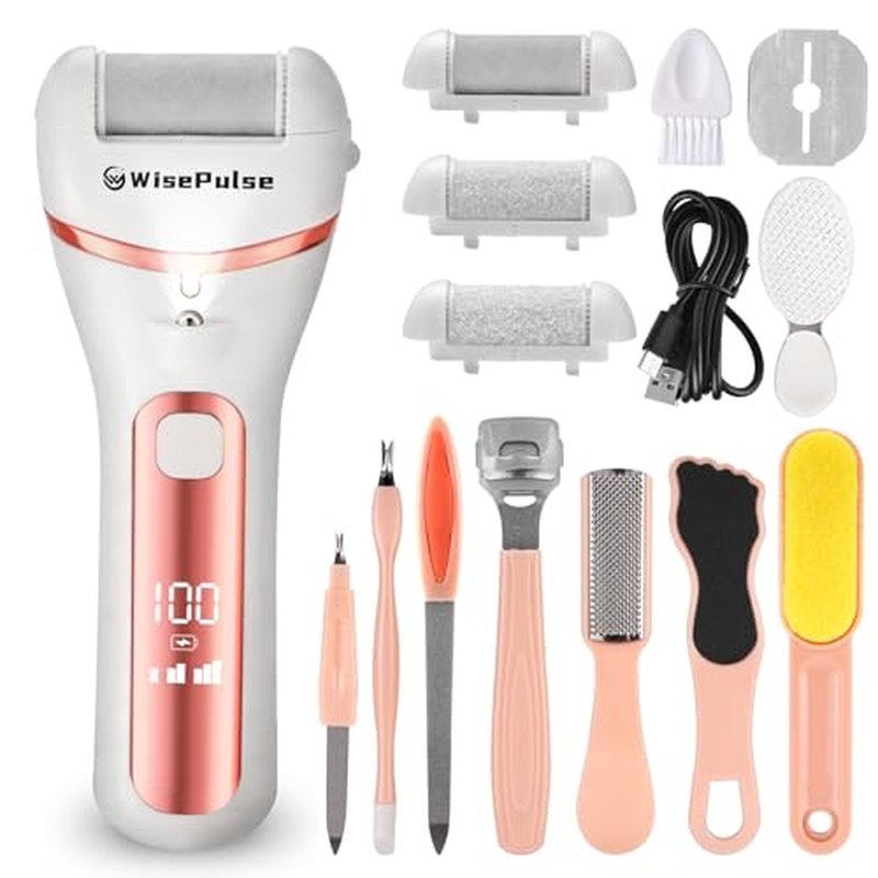 Rechargeable Electric Foot Callus Remover - 9 in 1 Pedicure Kit