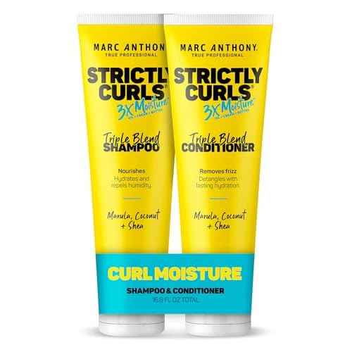 Marc Anthony Shampoo and Conditioner Set, Grow Long Biotin - Anti-Frizz Deep Conditioner For Split Ends & Breakage - Vitamin E, Caffeine & Ginseng for Curly, Dry & Damaged Hair