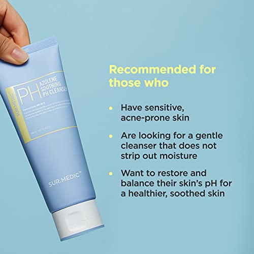 SUR.MEDIC+ Azulene Soothing pH Cleanser for Sensitive Skin - 5.07 oz
