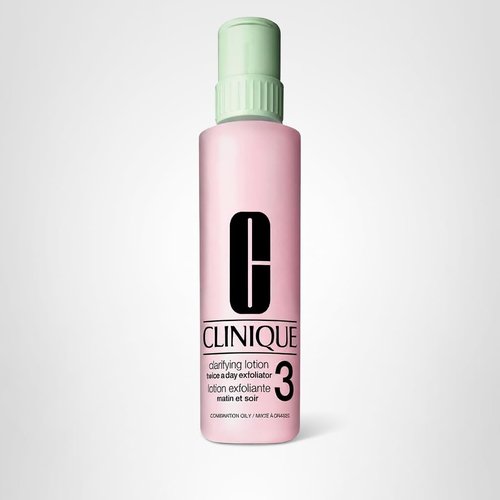 Clinique 3-Step Clarifying Lotion Face Exfoliator 3 | T oner With Witch Hazel + Salicylic Acid | For Combination Oily Skin Types, 16.5 Fl Oz