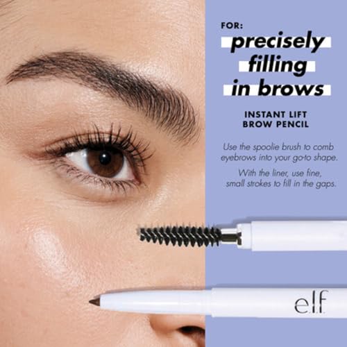 e.l.f. Instant Lift Brow Pencil Dual-Ended, Neutral Brown, 2-Pack