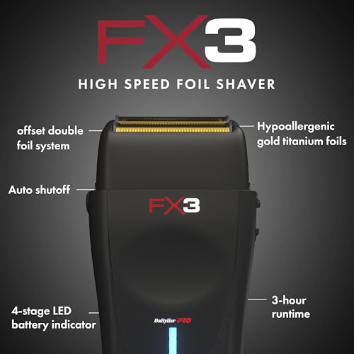 BaBylissPRO FX3 Cordless Electric Shaver for Men