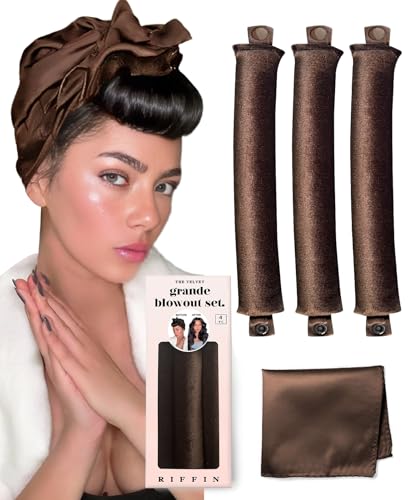 Heatless Curls Overnight Velvet Rods - Jumbo Hair Rollers Set for Long Hair
