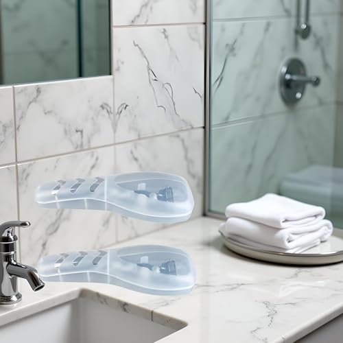 1Pc Clear Portable Travel Men Manual Razor Protector Plastic Box Cover Container Storage Shaver Holder Protector Case Organizer Manual Razor Travel Case Men's Electric Shaver Accessories