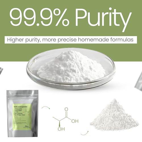 Lactic Acid Powder Lactic Acid Cosmetics Grade DIY Lactic Acid Peel for Skin Moisturizing by Talsen Chemicals (1 Ounce (Pack of 1)